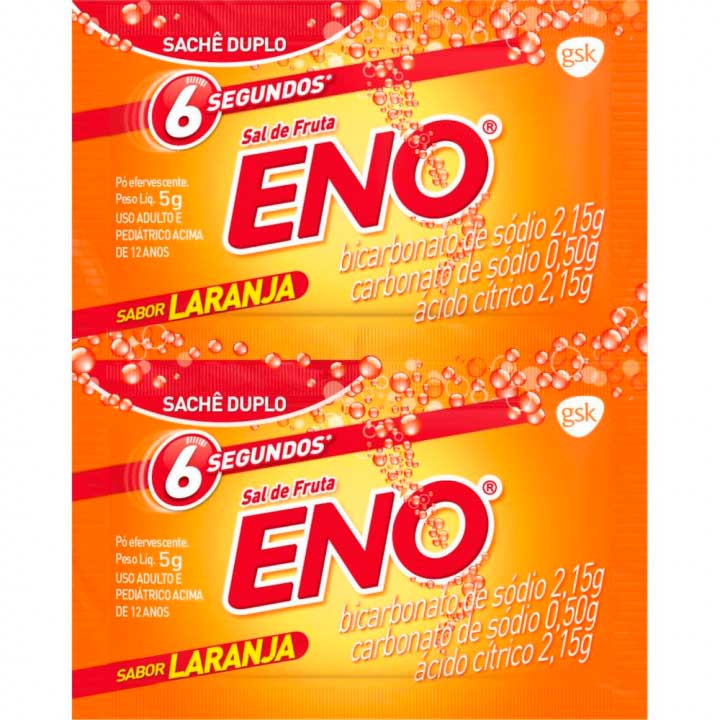 Eno Laranja Pó Efervescente 2 Envelopes De 5g