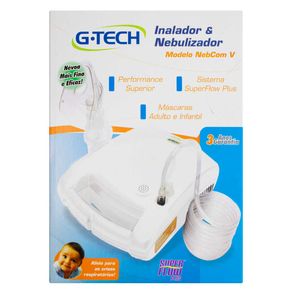 Inalador E Nebulizador G-Tech Nebcom V Branco Bivolt 1 Unidade