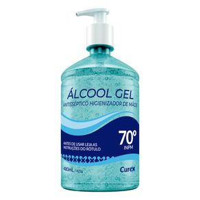 Álcool Em Gel Curex 70% Antisséptico E Higienizador De Mãos 480Ml