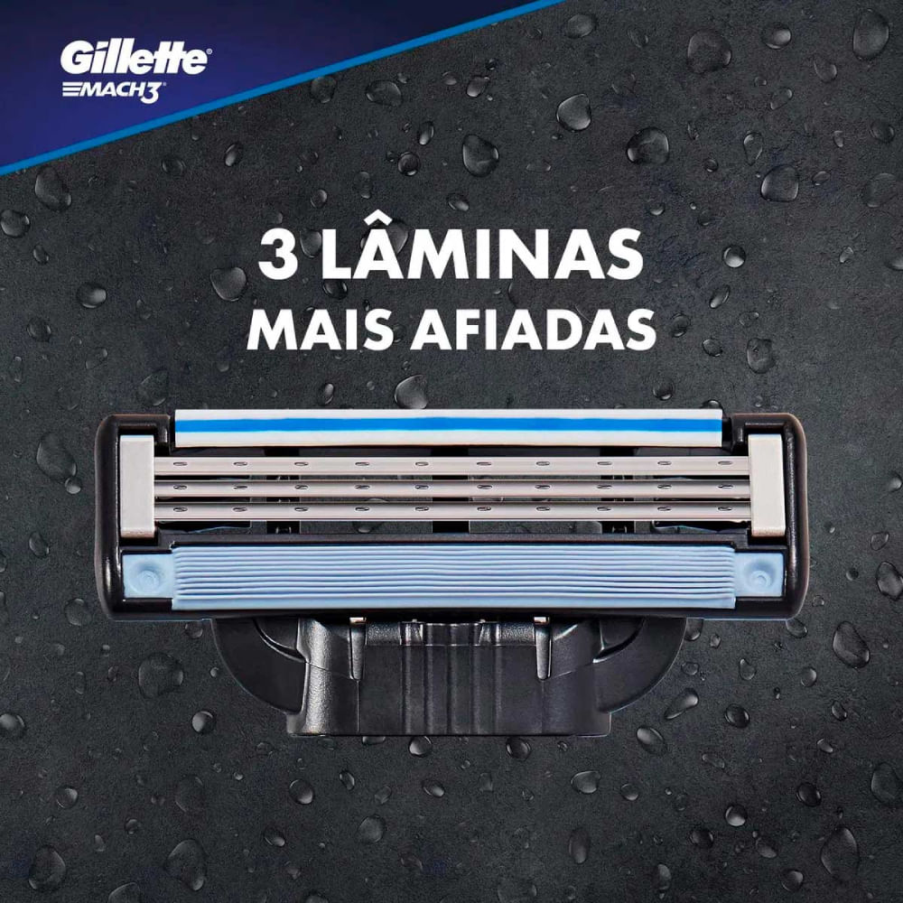 Carga Para Aparelho De Barbear Gillette Mach3 2 Unidades - Imagem 3
