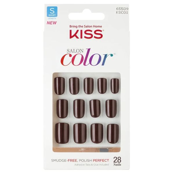 Unhas Postiças Salon Color Kiss New York Vanity 28 Unidades