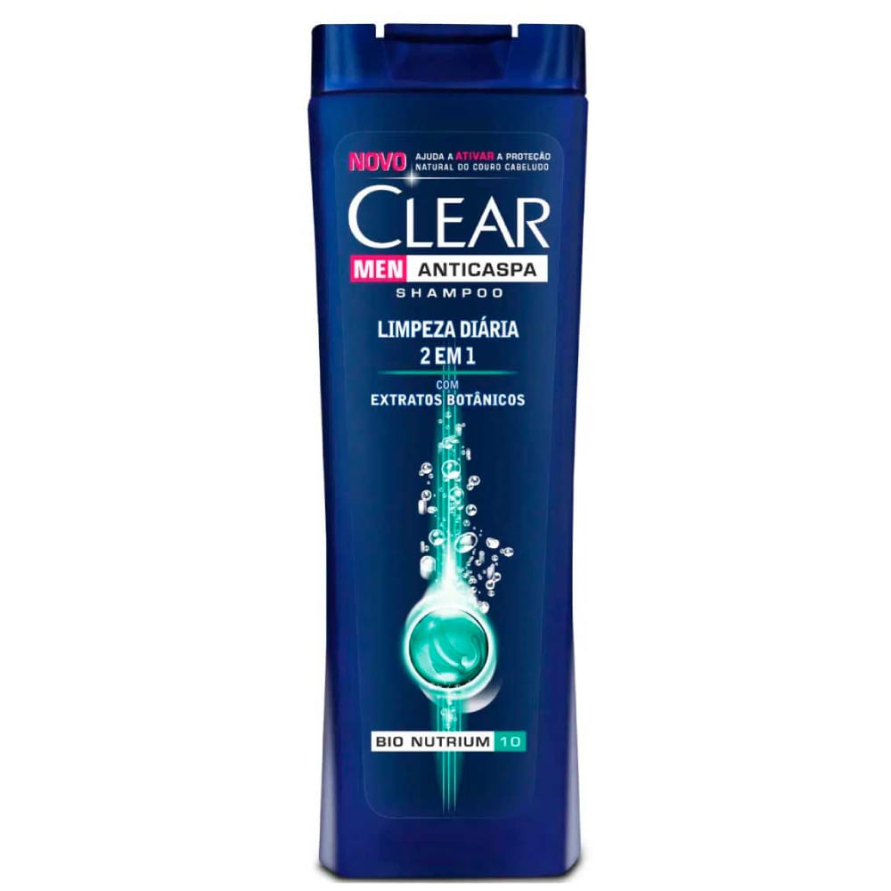 Shampoo Anticaspa Clear Men Limpeza Diária 2 Em 1 400ml