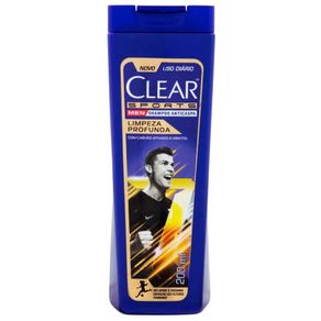 Shampoo Anticaspa Clear Men Limpeza Profunda 200Ml