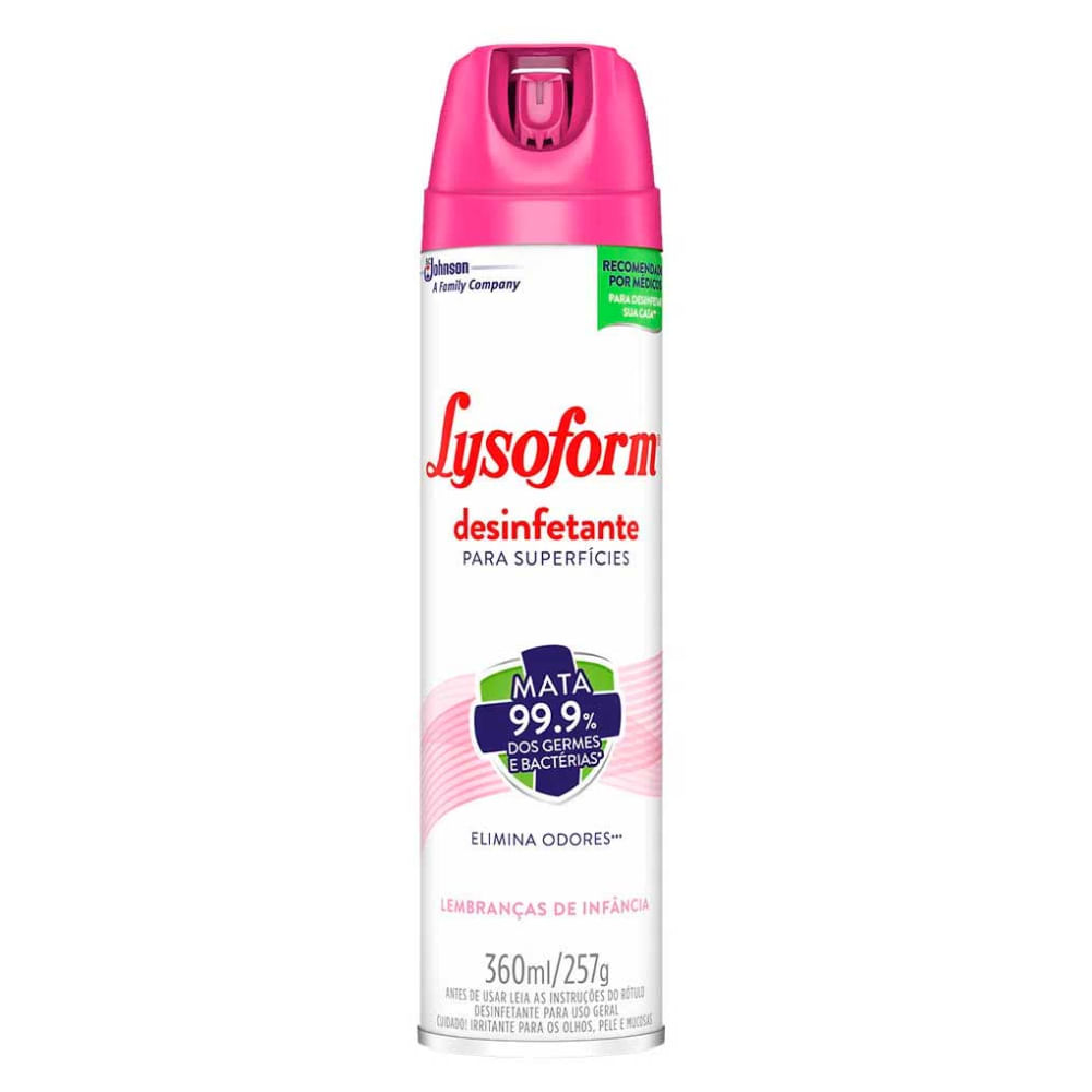 Desinfetante Lysoform Lembranças De Infância Spray 360ml