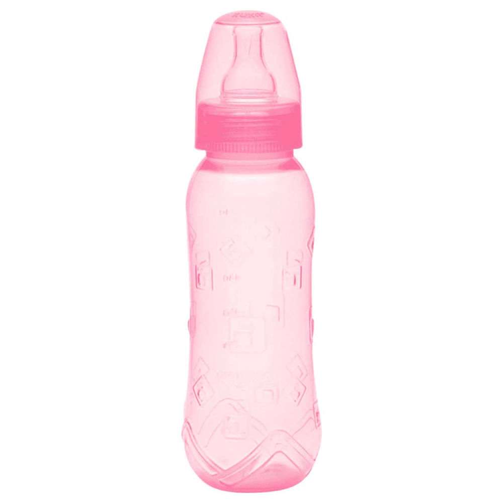 Mamadeira Kuka Aquarela Rosa 6+ Meses 250ml 1 Unidade