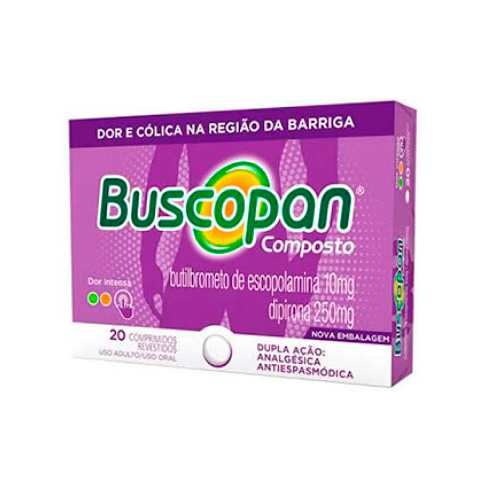 Buscopan Composto 250mg 20 Comprimidos Revestidos