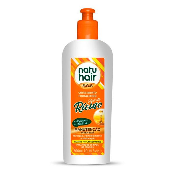 Creme Para Pentear Natuhair Óleo De Rícino 300ml