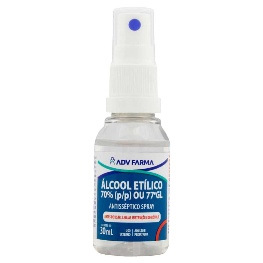 Álcool Líquido 70% Adv Spray 30ml
