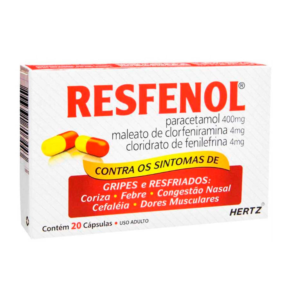 Resfenol 400mg 20 Cápsulas Gelatinosas Duras