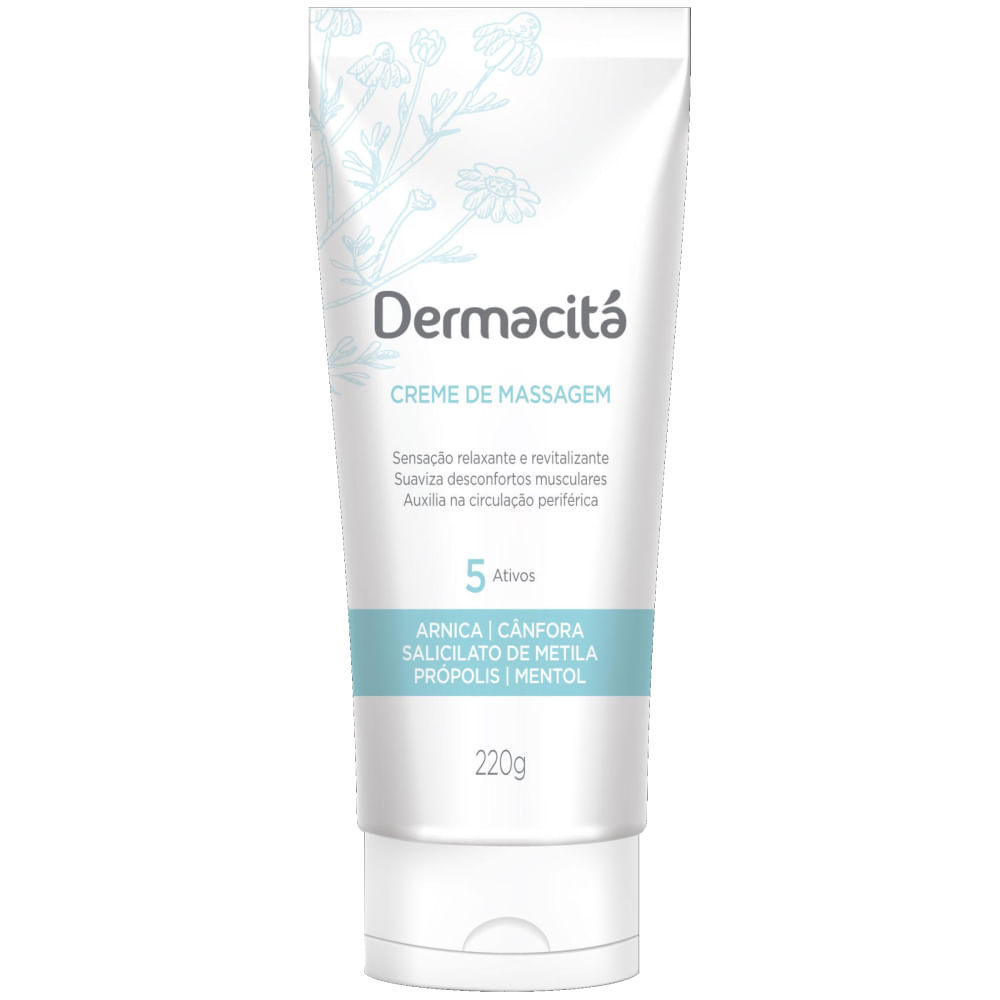 Creme De Massagem Dermacitá 5 Ativos 220g