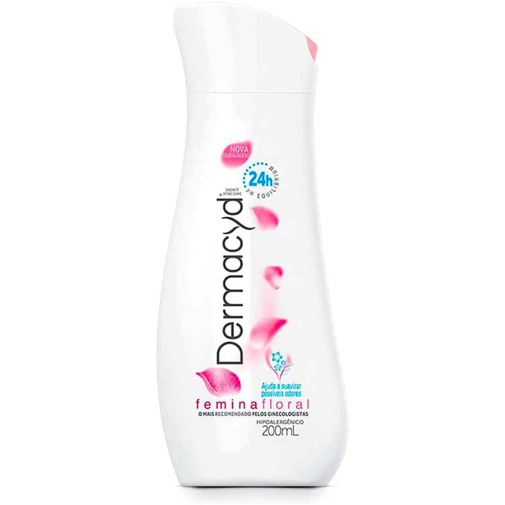 Sabonete Líquido Íntimo Dermacyd Feminina Floral 200ml