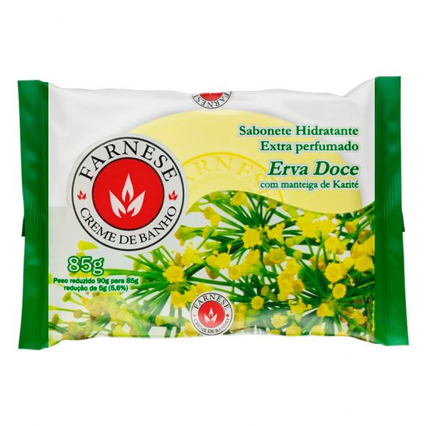 Sabonete Em Barra Farnese Extra Perfumado Erva-doce 90g