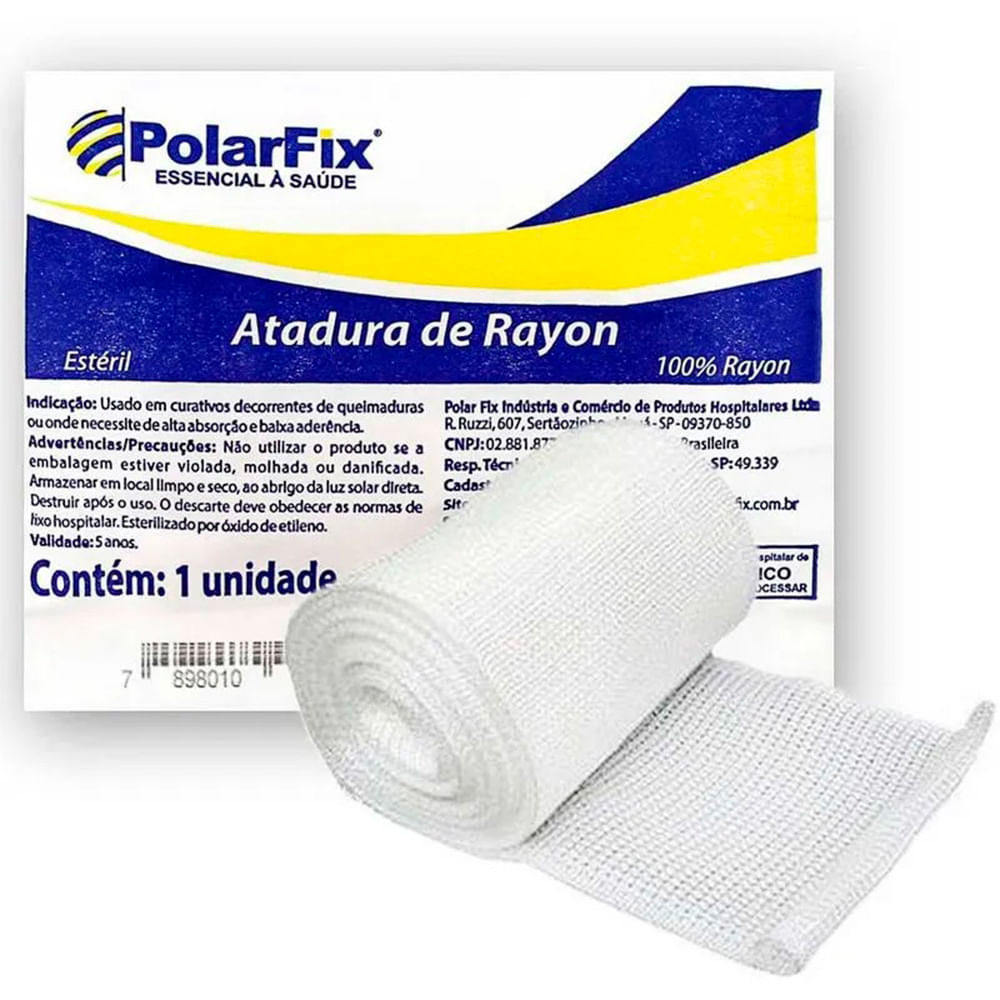 Atadura De Rayon Polarfix Estéril 7,5cmx5m
