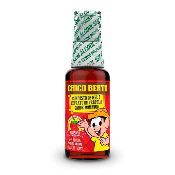 Composto De Mel E Própolis Chico Bento Morango 30ml