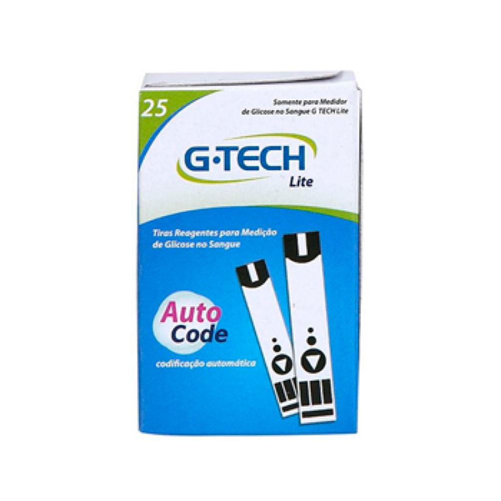 Tiras Teste De Glicose G-tech Free Lite 25 Unidades