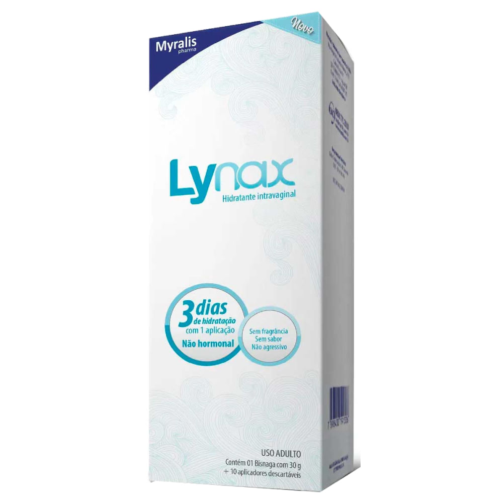 Lynax Gel Ginecológico 30g + Aplicadores Descartáveis De 2,5g
