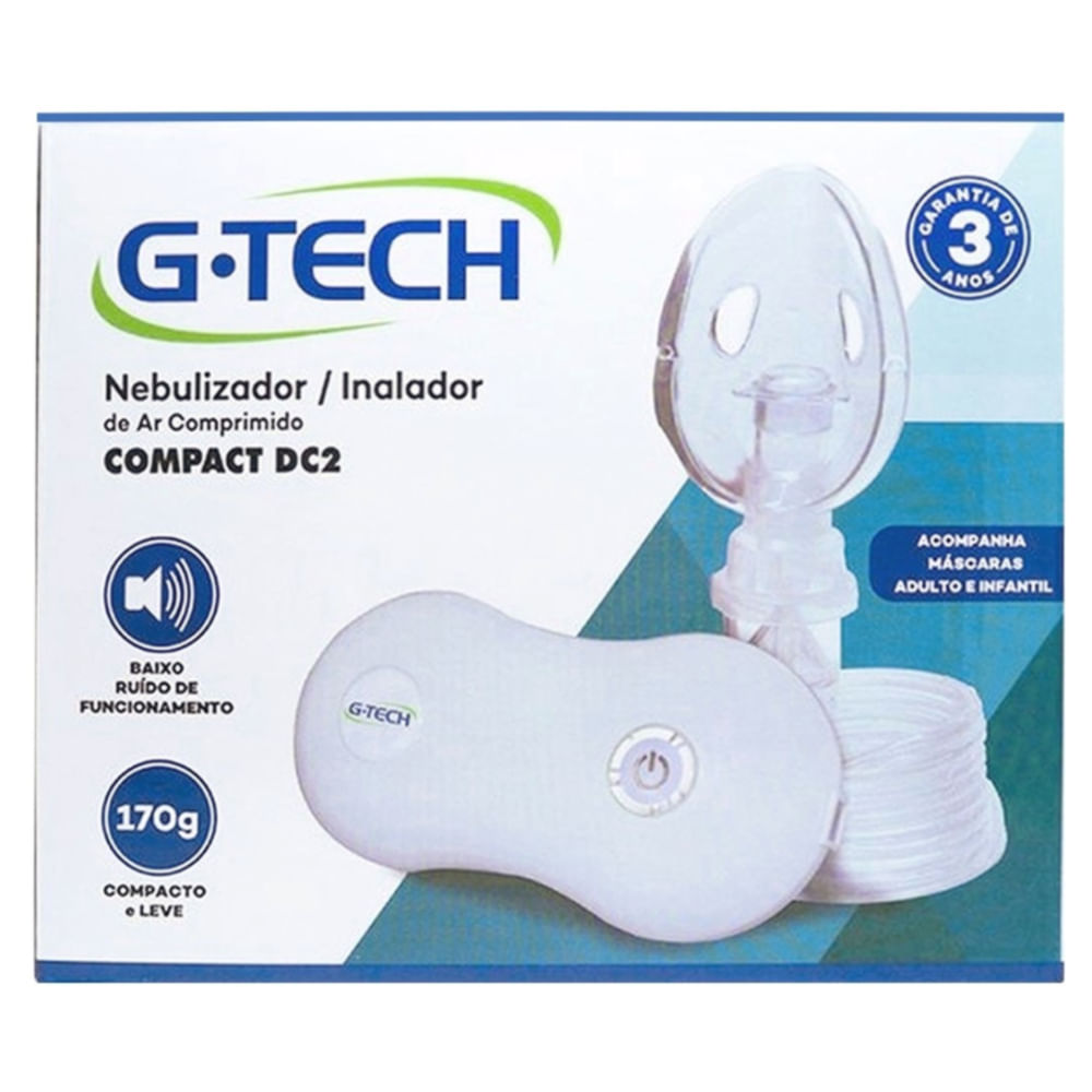Inalador E Nebulizador Gtech Compact Dc2 Bivolt 1 Unidade