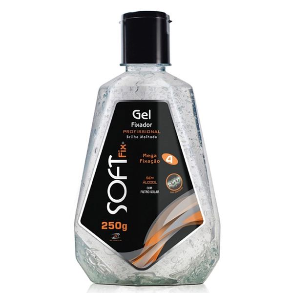 Gel Fixador Soft Fix Profissional Mega Fixação Transparente 250g