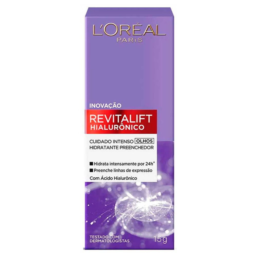 Creme Anti-idade para Área dos Olhos Loréal Revitalift Hialurônico Fps20 15ml