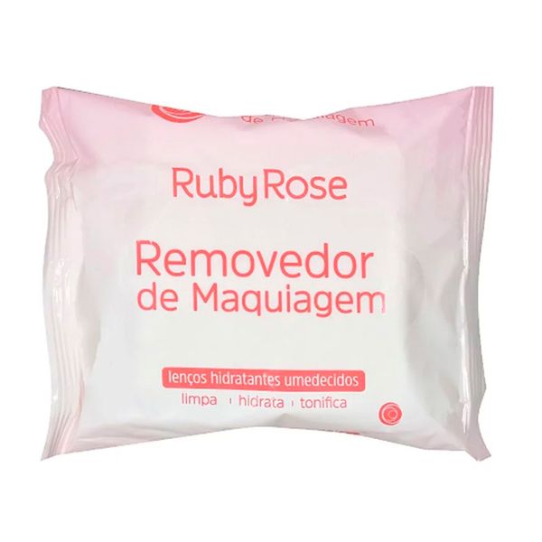 Lenços Demaquilantes Ruby Rose 25 Unidades