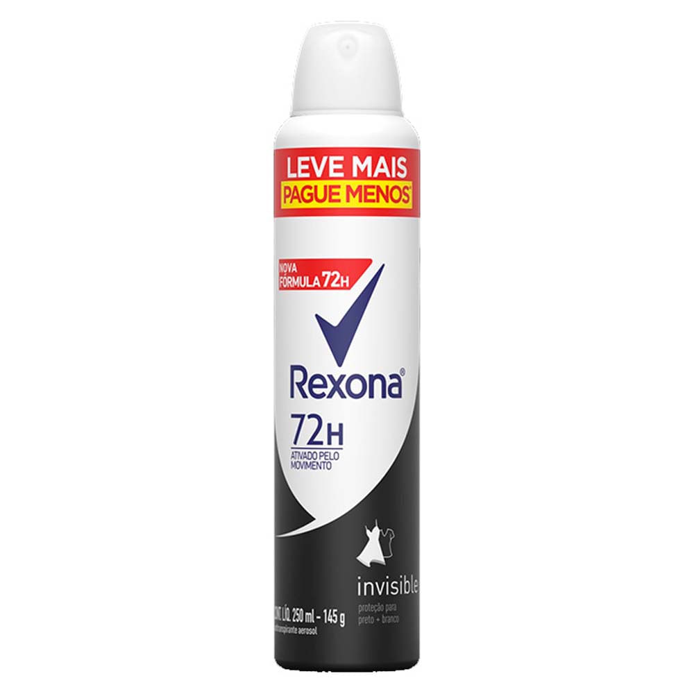 Desodorante Rexona Feminino Invisible Aerosol 250ml