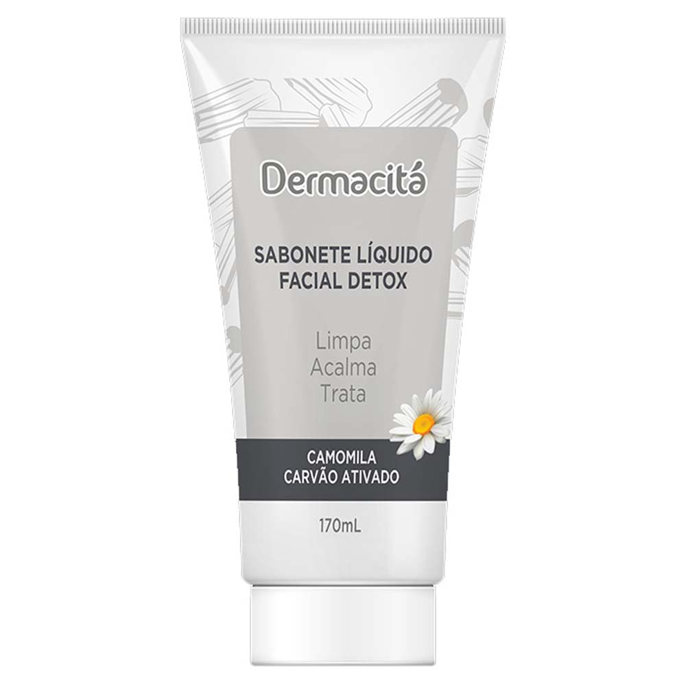 Sabonete Líquido Facial Dermacitá Camomila + Carvão Ativado 170ml