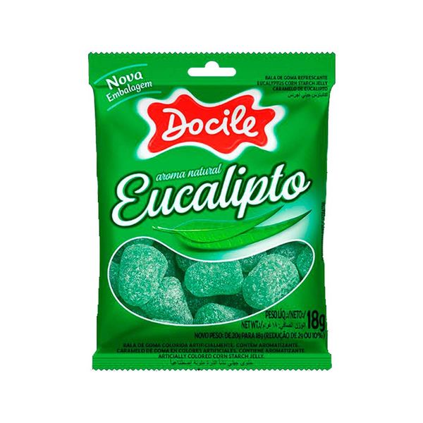 Bala De Goma Docile Eucalipto 18g