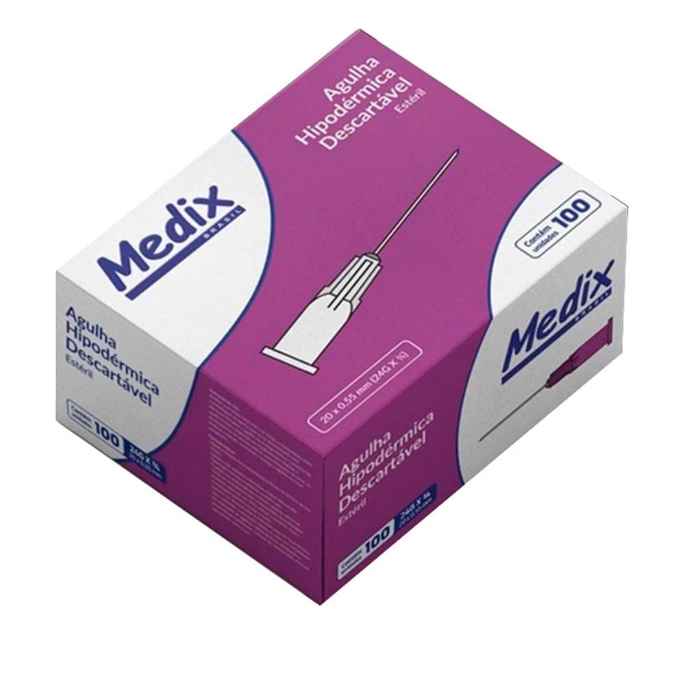 Agulha Descartável Medix 20x0,55mm 100 Unidades