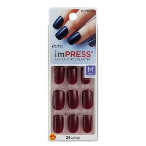 Unhas Postiças Impress Média Pretty Please 24 Unidades