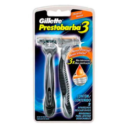 Aparelho De Barbear Gillette Prestobarba 3 2 Unidades