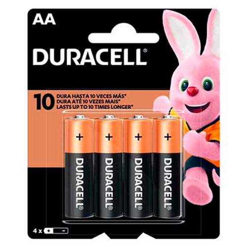 Pilha Duracell Pequena Aa 4 Unidades