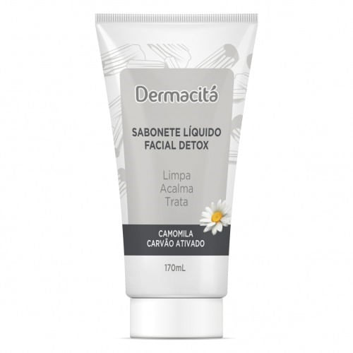 Sabonete Líquido Facial Dermacitá Camomila + Carvão Ativado 170ml - Imagem 2