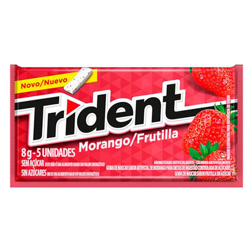 Chiclete Trident Morango 8g