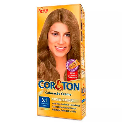 Tintura Cor&ton N 8.1 Louro Cinza Claro 1 Kit
