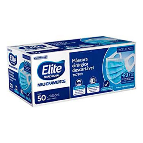 Máscara Descartável Elite 50 Unidades