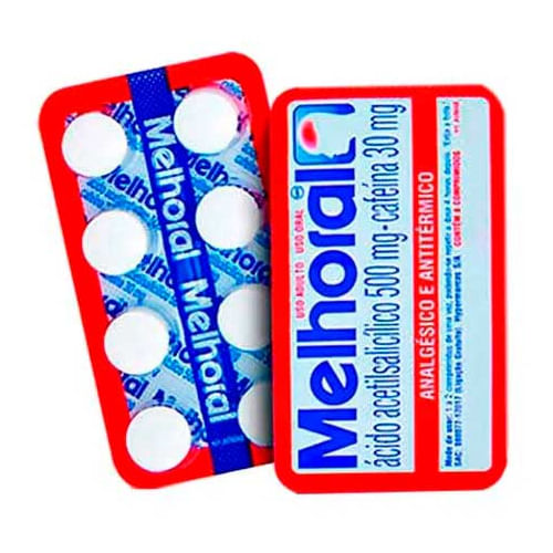 Melhoral 500mg/30mg 8 Comprimidos