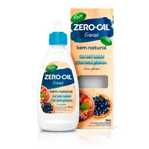 Adoçante Zero Cal Eritritol Gotas 65ml