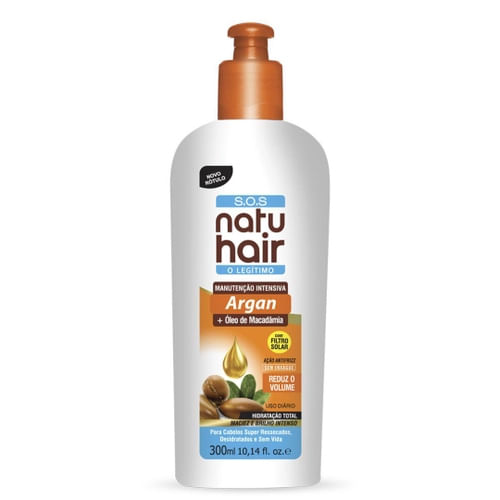 Creme De Pentear Natuhair Sos Manutenção Intensiva Óleo De Argan 300ml