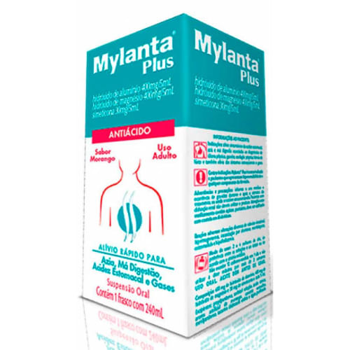 Mylanta Plus Morango Suspensão Oral 240ml