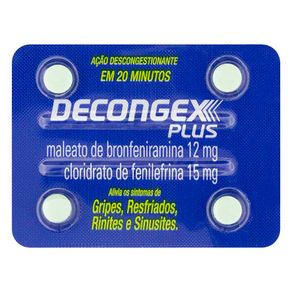 Decongex Plus 12Mg/15Mg 4 Comprimidos