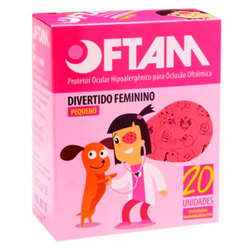 Protetor Ocular Infantil Oftam Divertido 20 Unidades