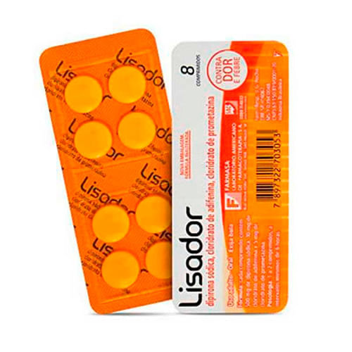 Lisador 500mg/5mg/10mg 8 Comprimidos