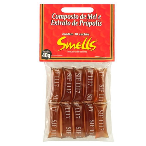 Composto De Mel Smells Extrato De Própolis 10 Sachês
