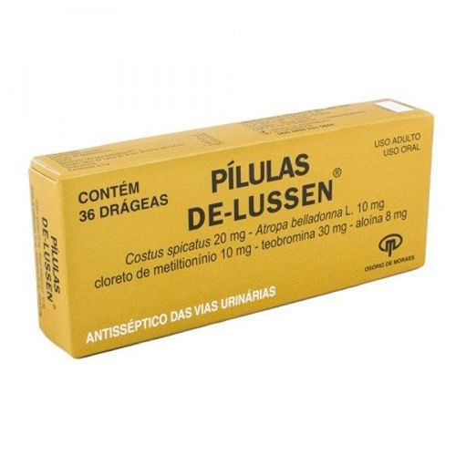 Pílulas De-lussen 8mg/10mg/30mg/10mg 36 Drágeas
