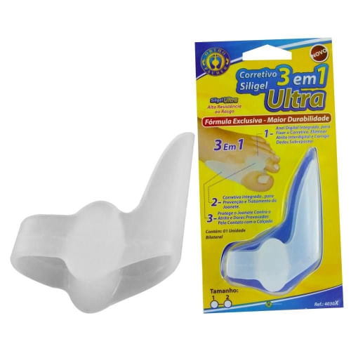 Corretivo De Joanete Ortho Pauher Siligel 3 Em 1 Ultra G 1 Unidade