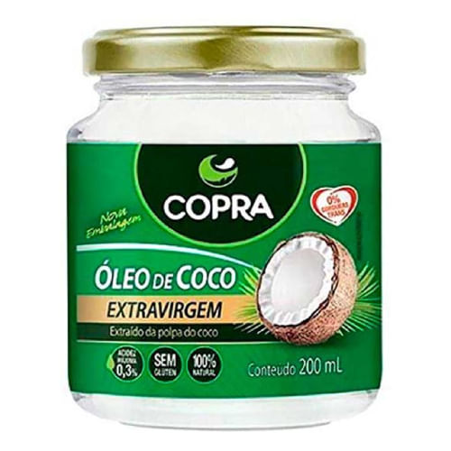 Óleo De Coco Extra Virgem Copra Vidro 200ml