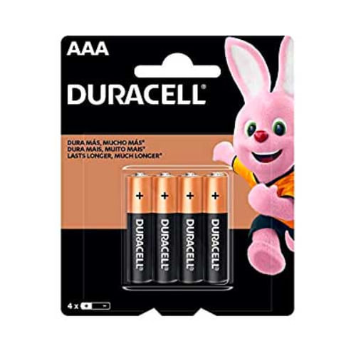 Pilha Duracell Palito Aaa 4 Unidades