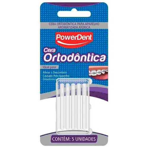 Cera Ortodôntica Para Aparelho Powerdent 5 Unidades