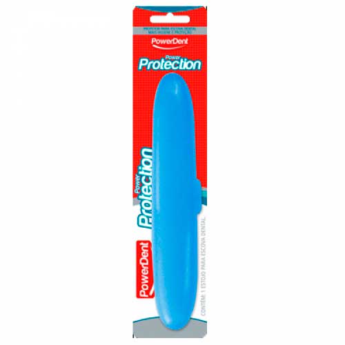 Porta Escova Dental Powerdent Power Protection Azul 1 Unidade