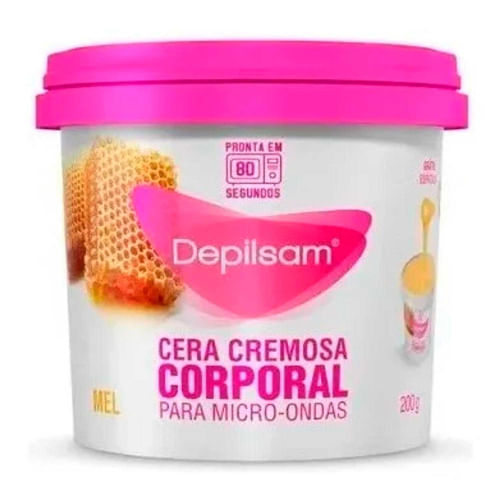 Cera Depilatória Depilsam Para Micro-ondas Cremosa Mel 100g